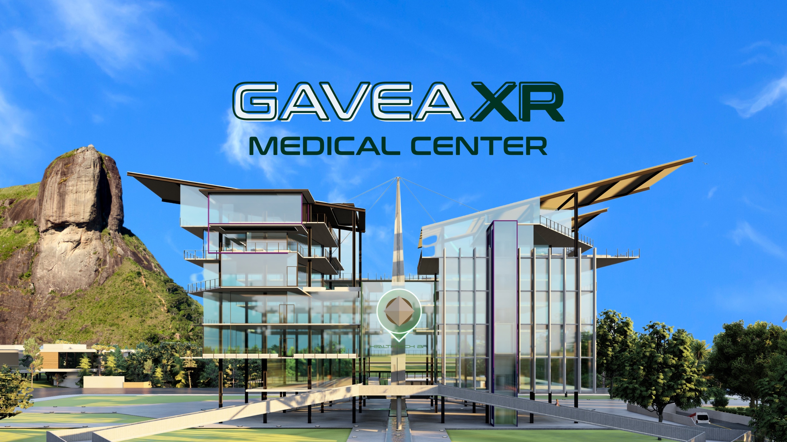 Fachada do GáveaXR Medical Center criada pela SP62 Arquitetura